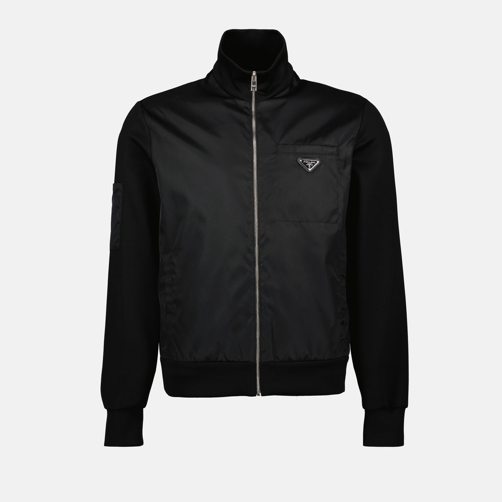 Vestes Re-Nylon Jacket Prada Noir Homme