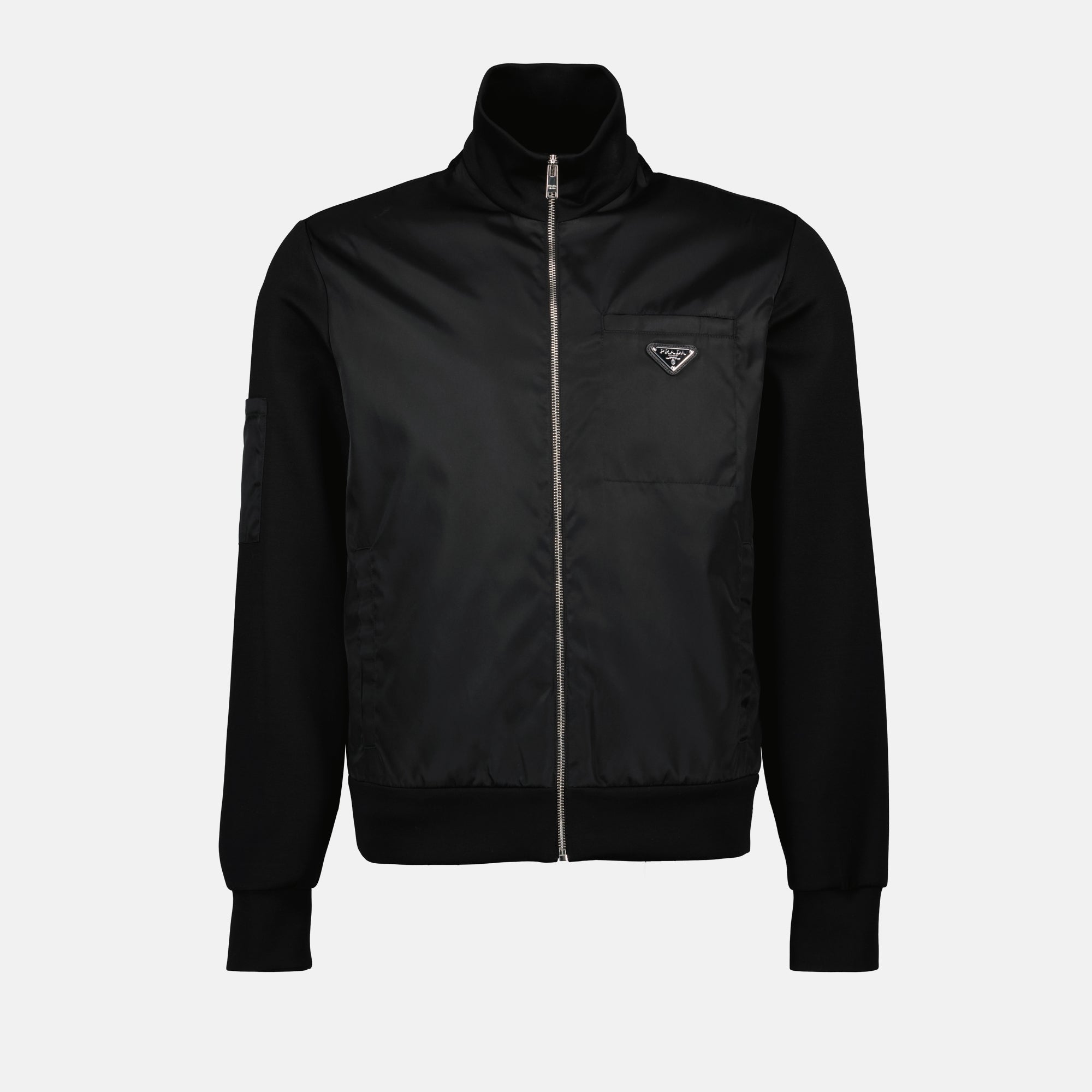 Vestes Re-Nylon Jacket Prada Noir Homme