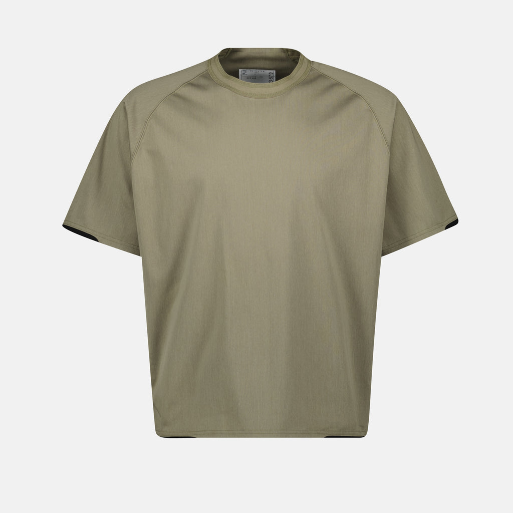 T-Shirts Gerades T-Shirt Sacai Khaki Homme