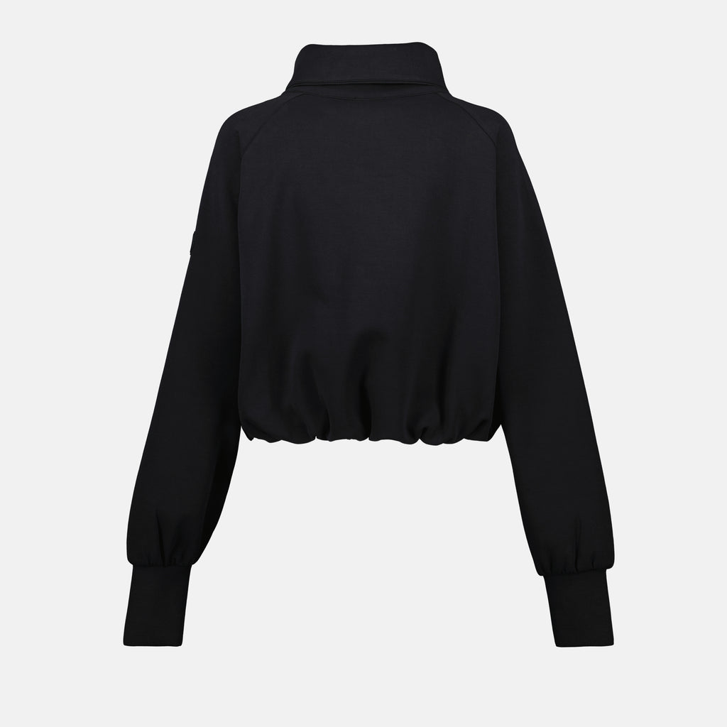 재킷 짧은 지퍼 재킷 Moncler 검은색 Femme