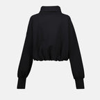 재킷 짧은 지퍼 재킷 Moncler 검은색 Femme