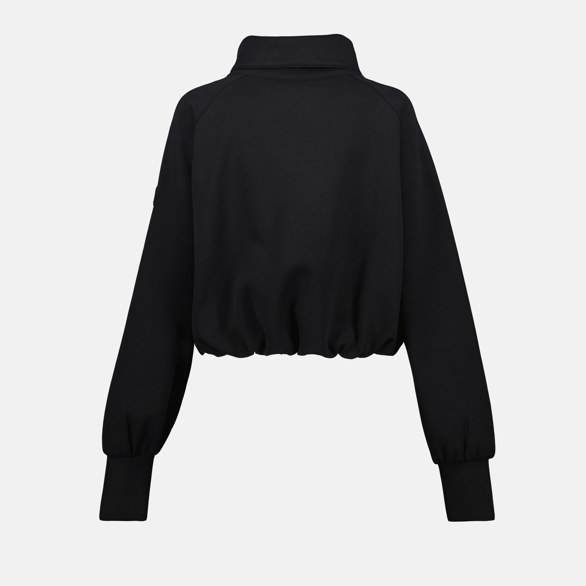 재킷 짧은 지퍼 재킷 Moncler 검은색 Femme