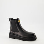 Image of the Women's Beatle Boots by Valentino Garavani - Autumn-Winter 2025 - Three-quarter front right view