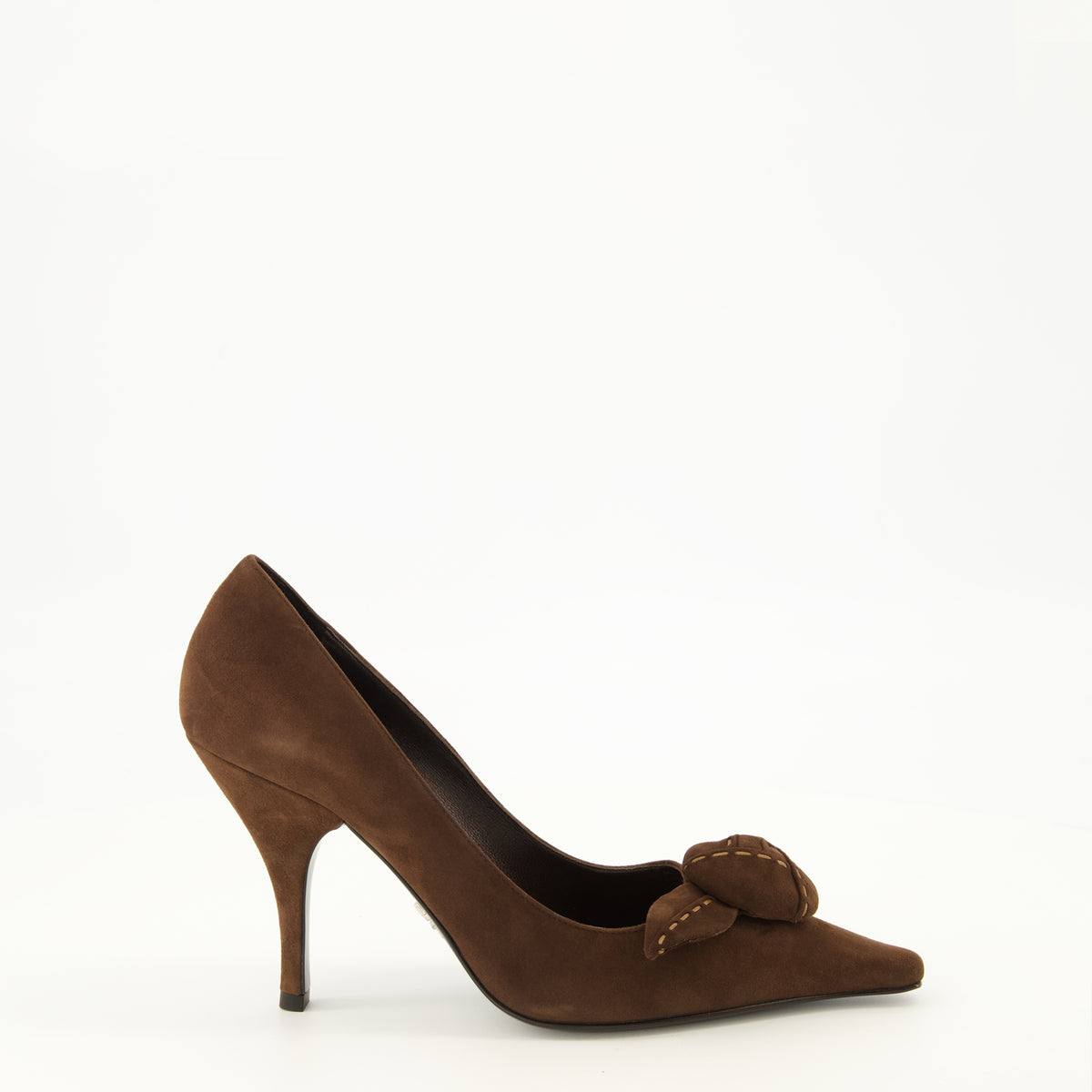 Escarpins ブラウンスエードパンプス Prada Marron Femme