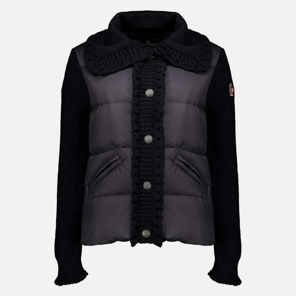 Vestes 퀼팅 투-머티리얼 가디건 Moncler Grenoble Noir Femme