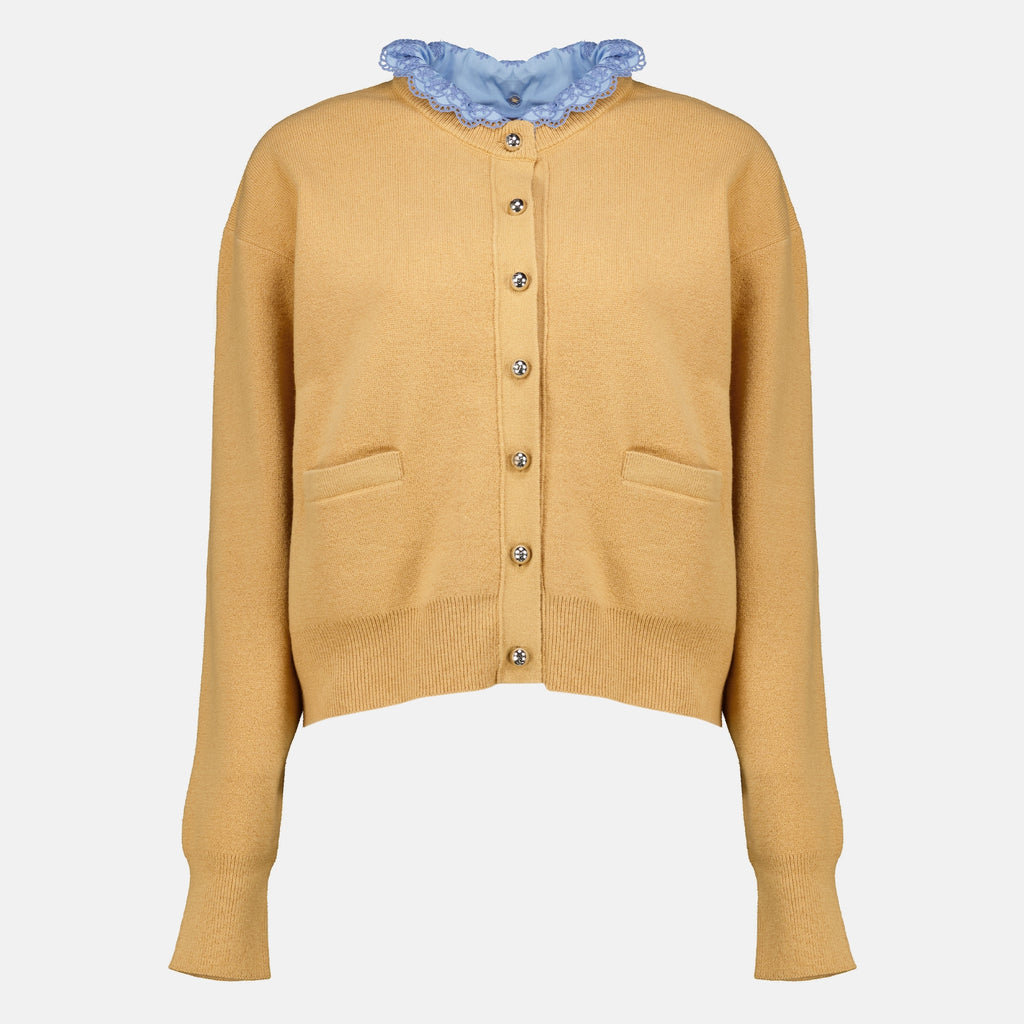 Maille Kamelwoll-Cardigan Rabanne Jaune Femme