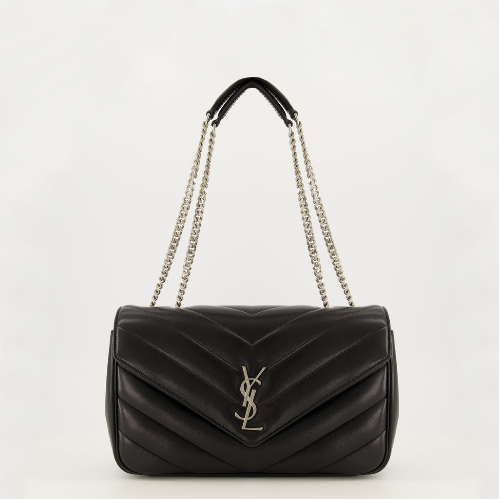 Sacs à main et épaule 루루 미디엄 블랙 레더 백 Saint Laurent Noir Femme