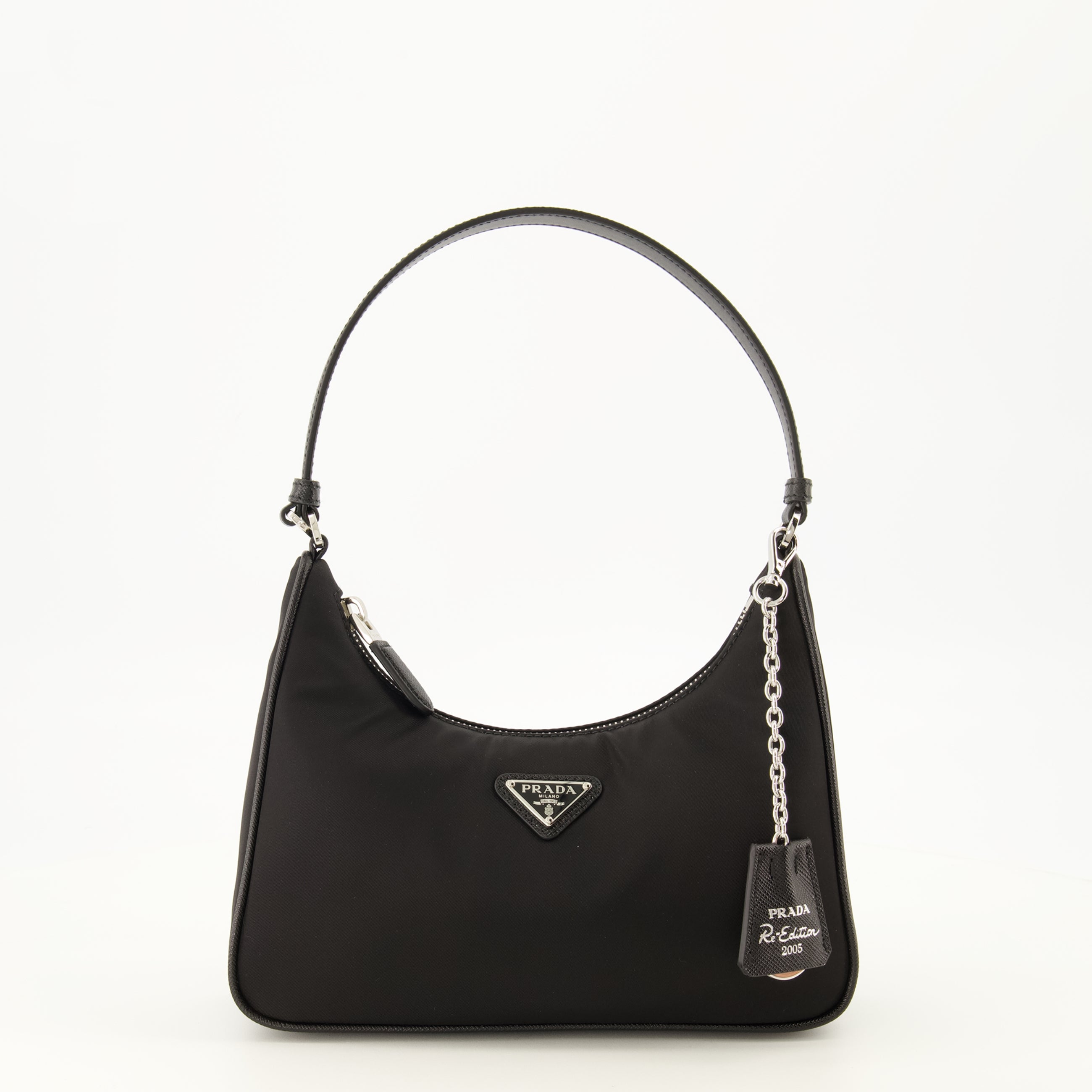 Sacs à main et épaule Mini Re-Edition 2005 bolsa em Re-Nylon preto Prada Noir Femme