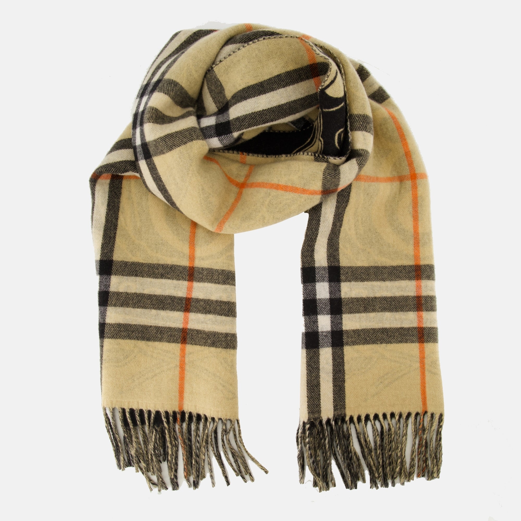 Écharpes, foulards et gants Sciarpa in Cashmere Reversibile Stormy Knight Burberry Beige Femme