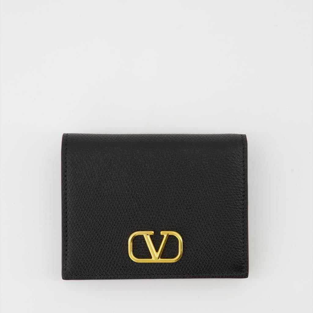 Small leather goods Portefeuille VLogo Signature Valentino Garavani Black Femme