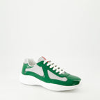 Sneakers Baskets America's Cup Prada Green Homme