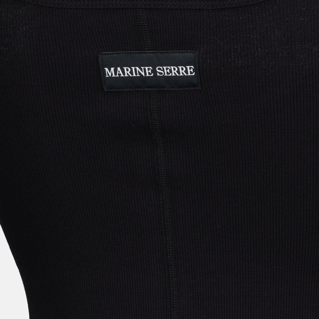 Combinaisons et ensembles ブラックコットンジャンプスーツ Marine Serre Noir Femme