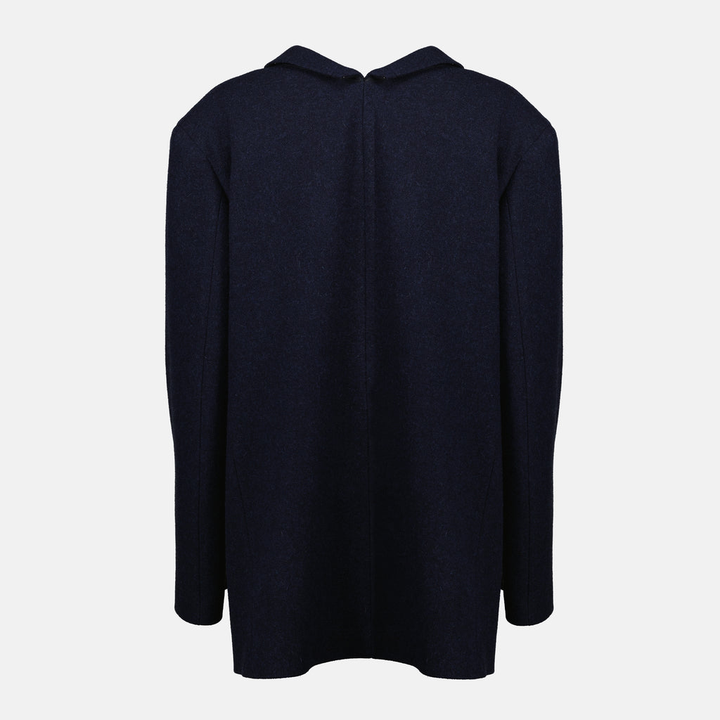 Manteaux Shetland-Juwelenmantel Prada Bleu foncé Femme