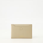 Imagen del portatarjetas Day de cuero beige de Givenchy para mujer - Temporada Otoño-Invierno 2025 - Vista Frontal
