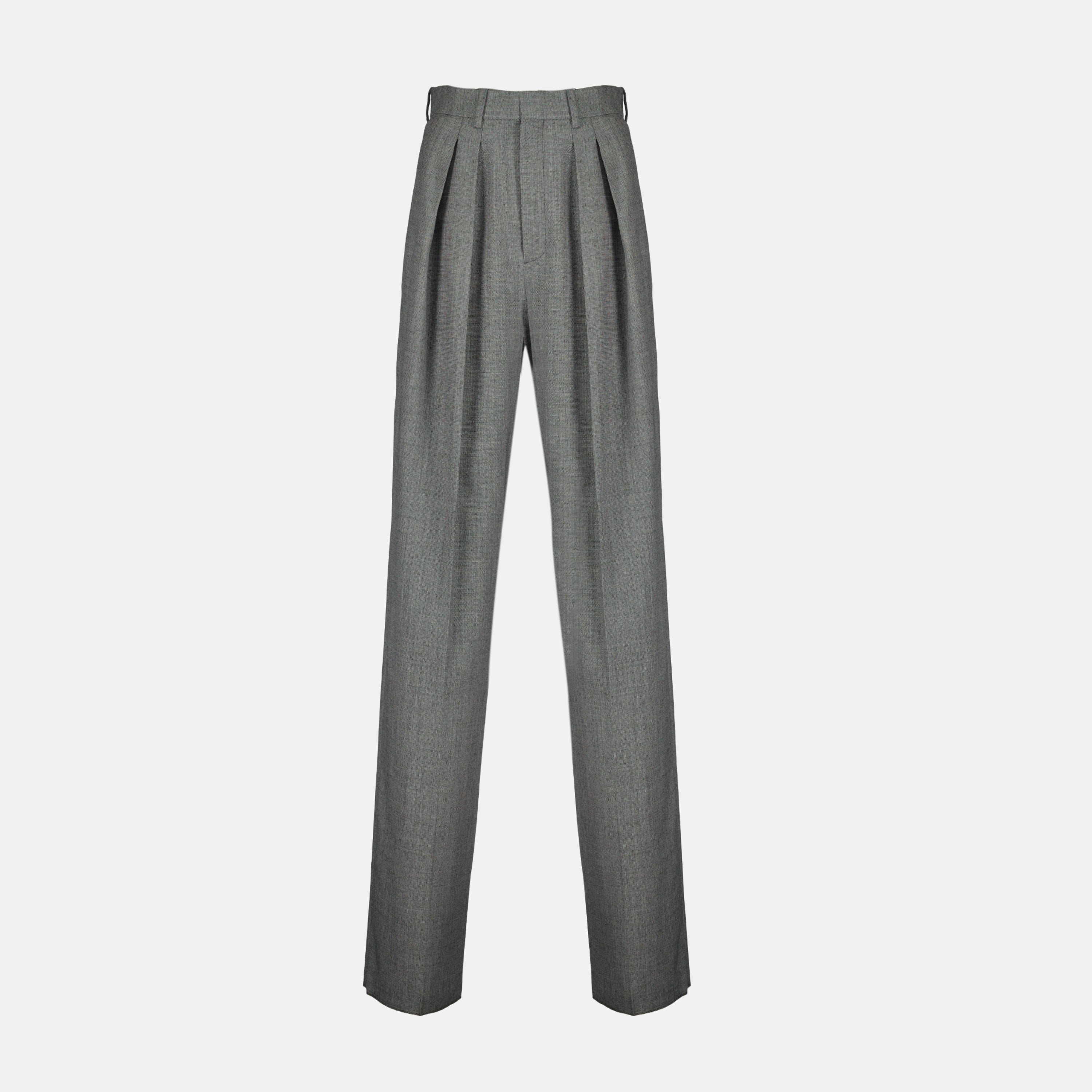 Pants Wool Pants Saint Laurent Gray Femme