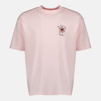 Imagen de la camiseta de eslogan rosa de Drole De Monsieur para Hombre - Temporada Primavera-Verano 2026 - Vista Frontal