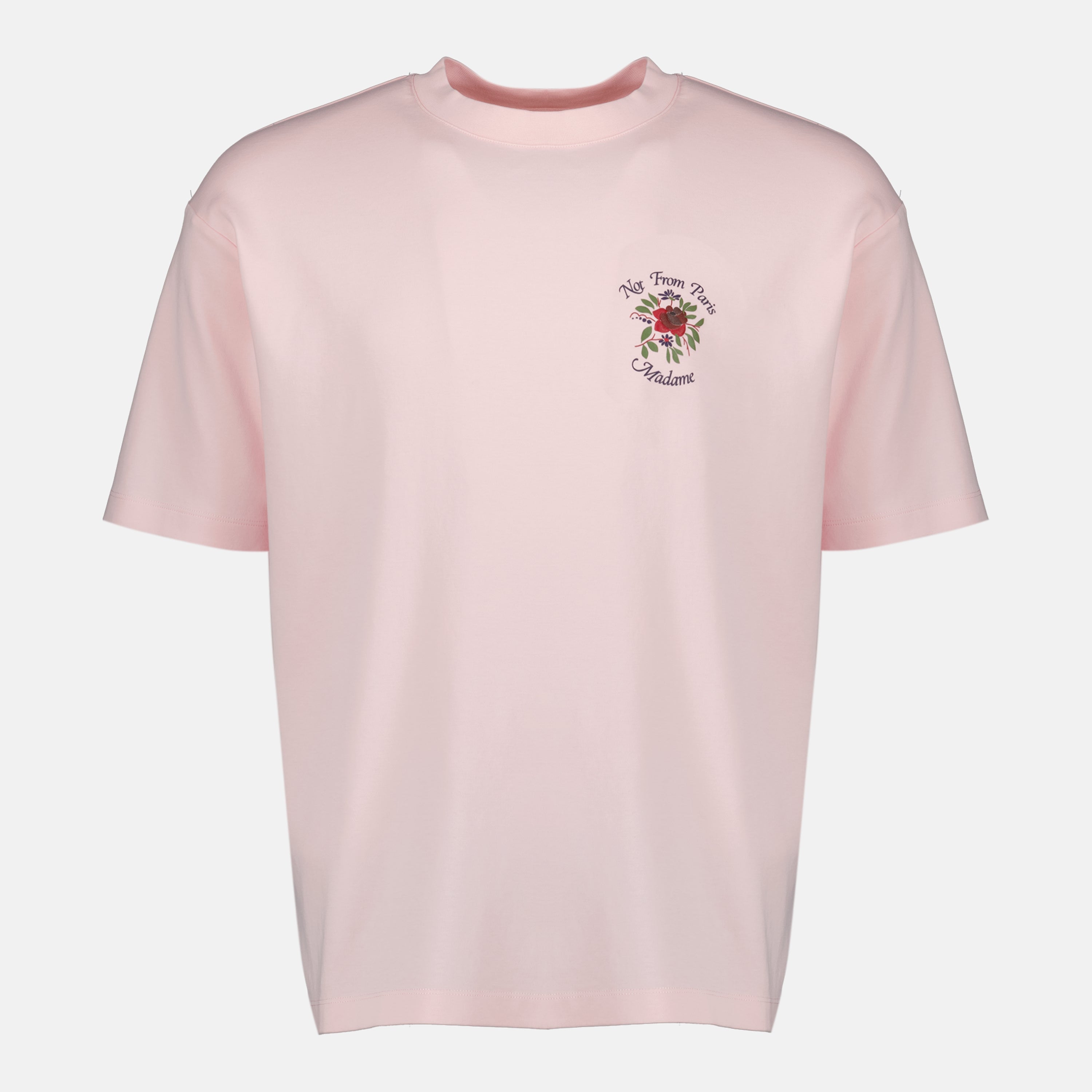 Bild des Drole De Monsieur Pink Slogan T-Shirts für Herren - Frühjahr-Sommer 2026 - Vorderansicht