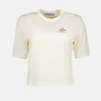T-shirts T-shirt à logo Prada Beige Femme