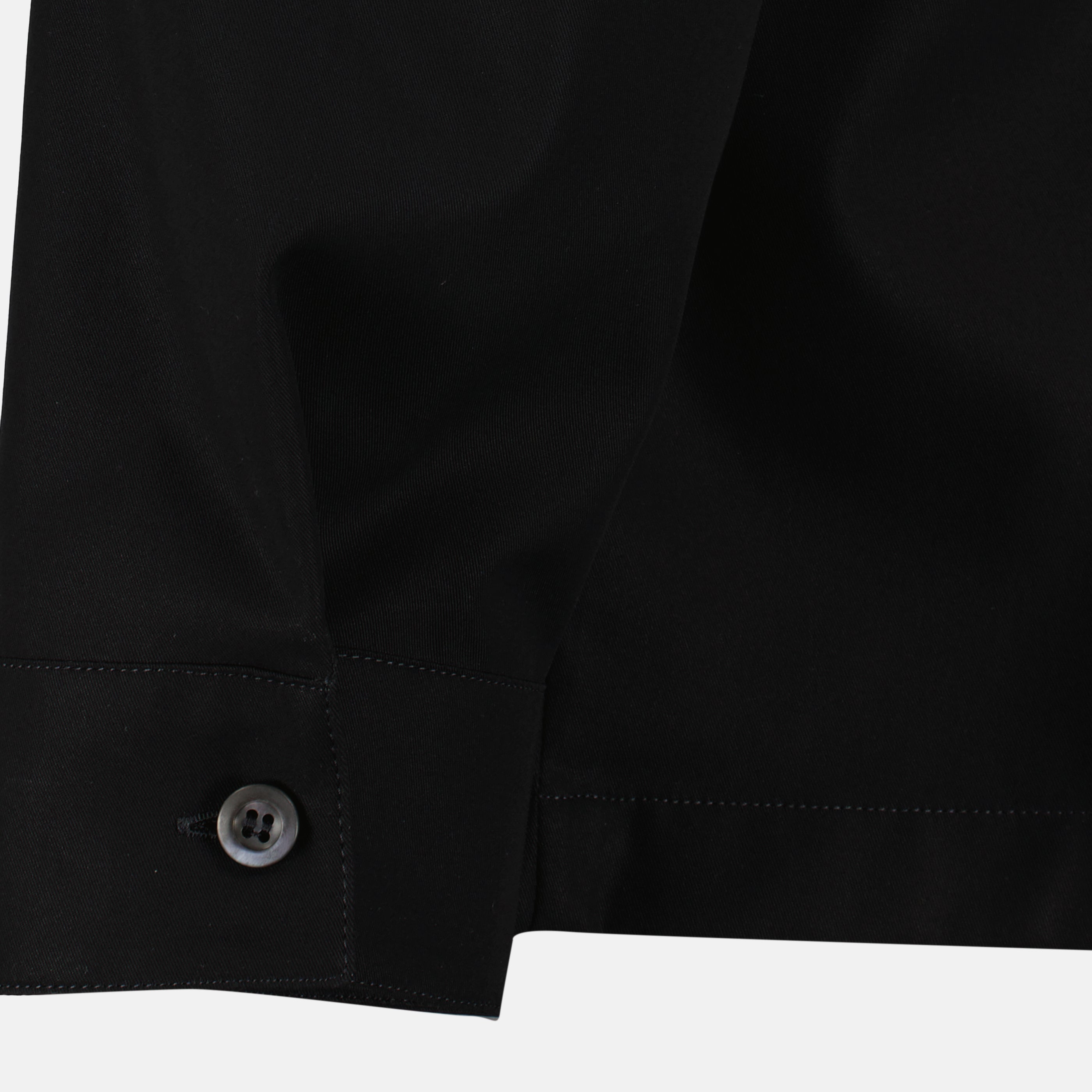 Vestes Veste chemise zippée en coton noir Prada Noir Homme