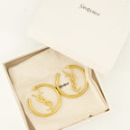 Bijoux Cassandre Gold Hoop Earrings Saint Laurent Doré Femme