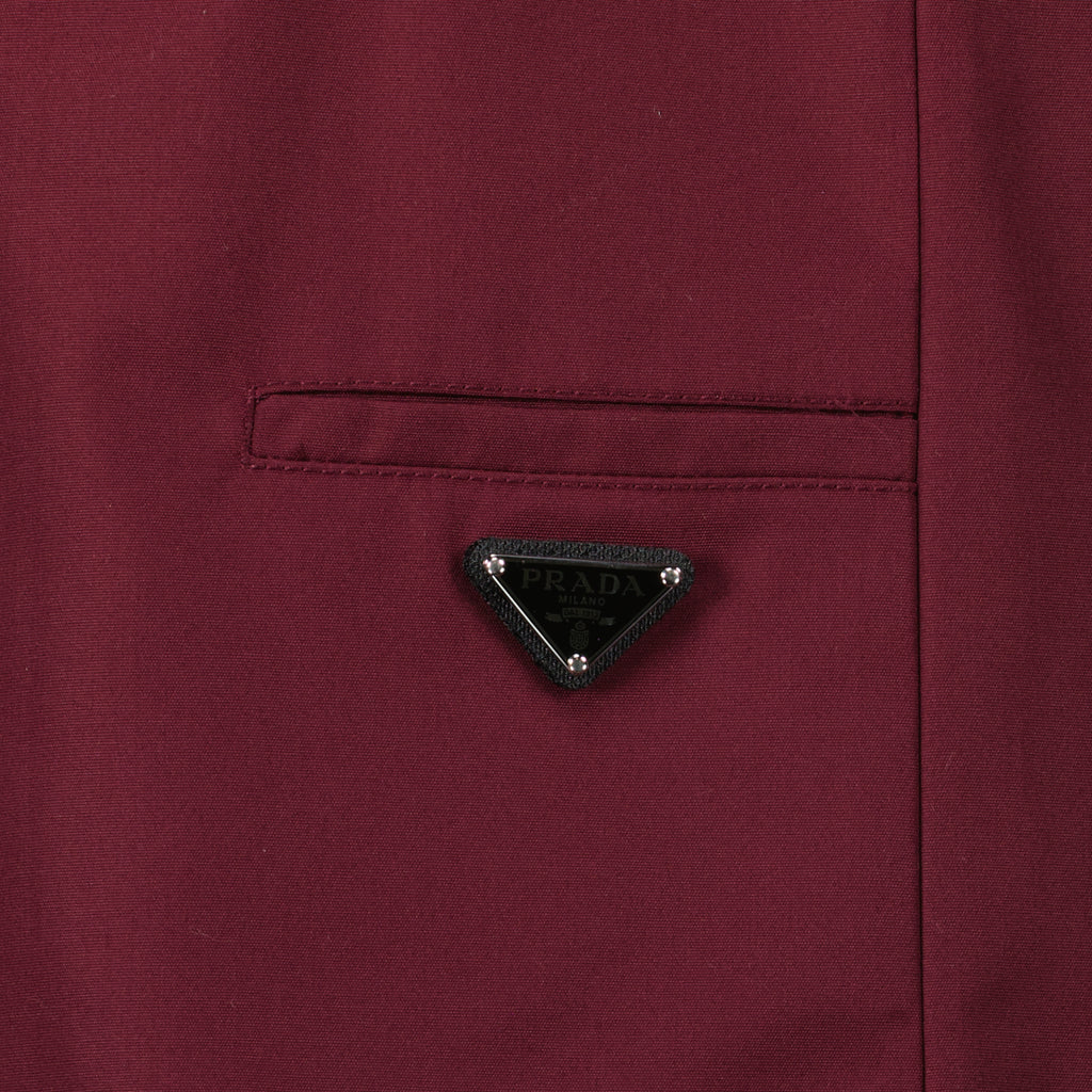 Jupes Jupe midi bordeaux en popeline Prada Bordeaux Femme