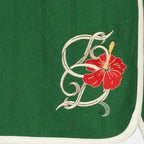 Image de l'article Short D-Hibiscus vert en coton de la marque Drole De Monsieur pour Homme - Saison Printemps-Été 2026 - Vue détaillée_1