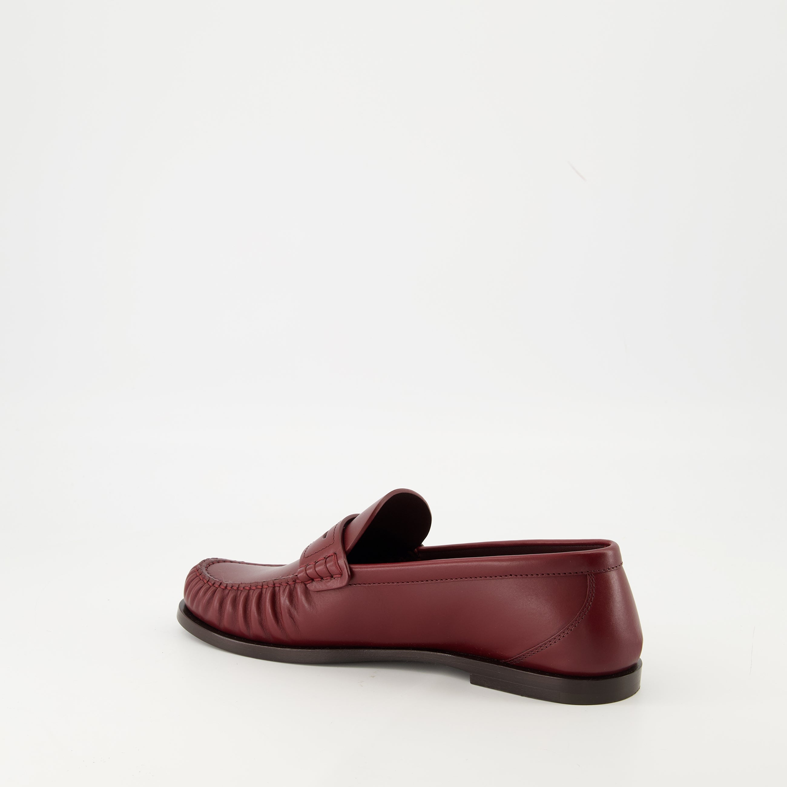Image of the Laurent loafers from the brand Saint Laurent for Women - Autumn-Winter 2025 Season - Three-quarters back right view