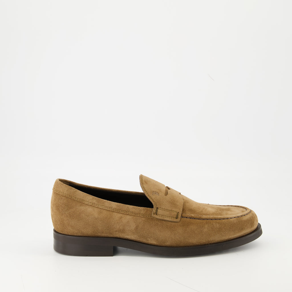 Image of the Tod's suede leather loafers for men - Autumn-Winter 2025 season - Right side view
