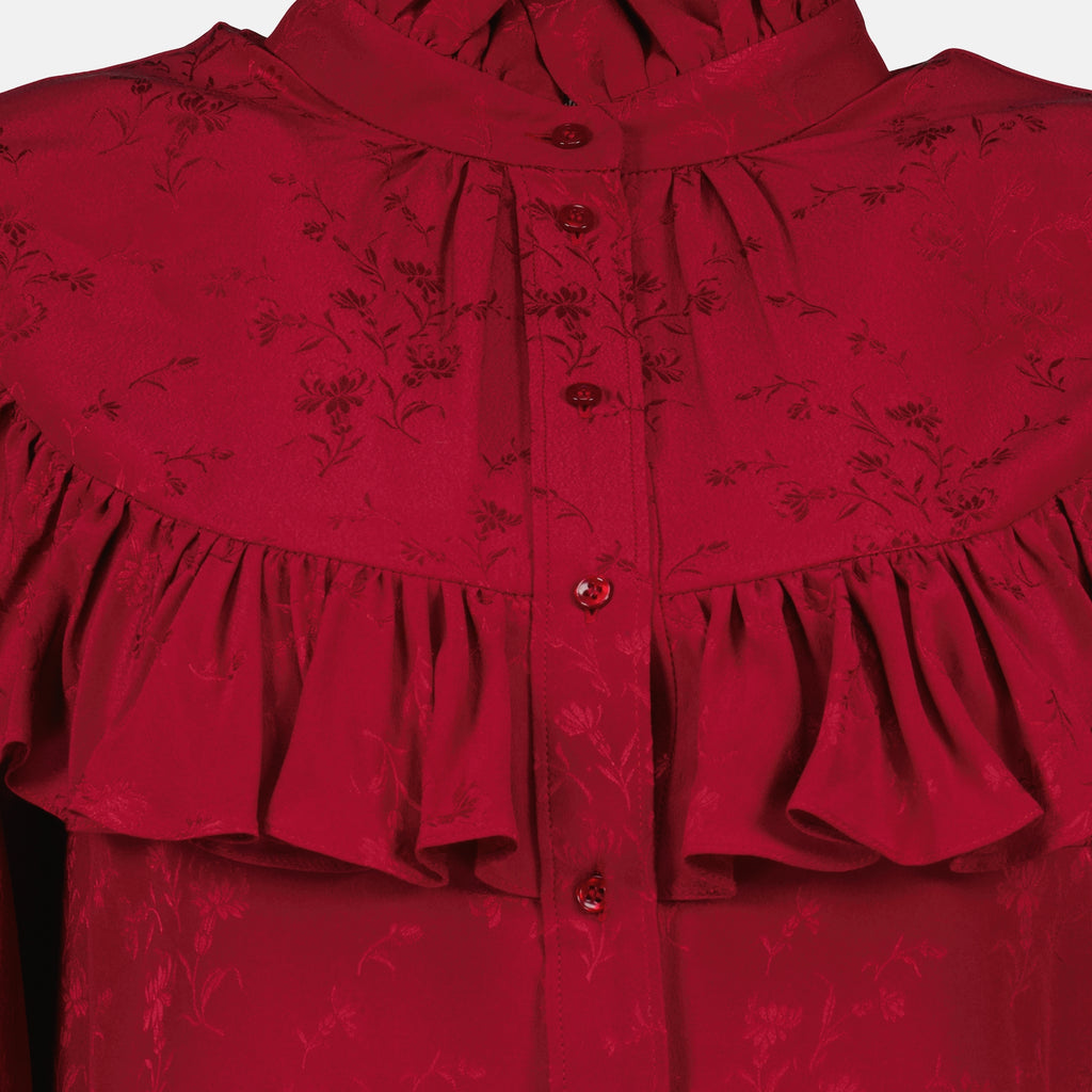 Immagine della blusa in seta del marchio Saint Laurent per donna - Stagione Autunno-Inverno 2025 - Vista dettagliata_1