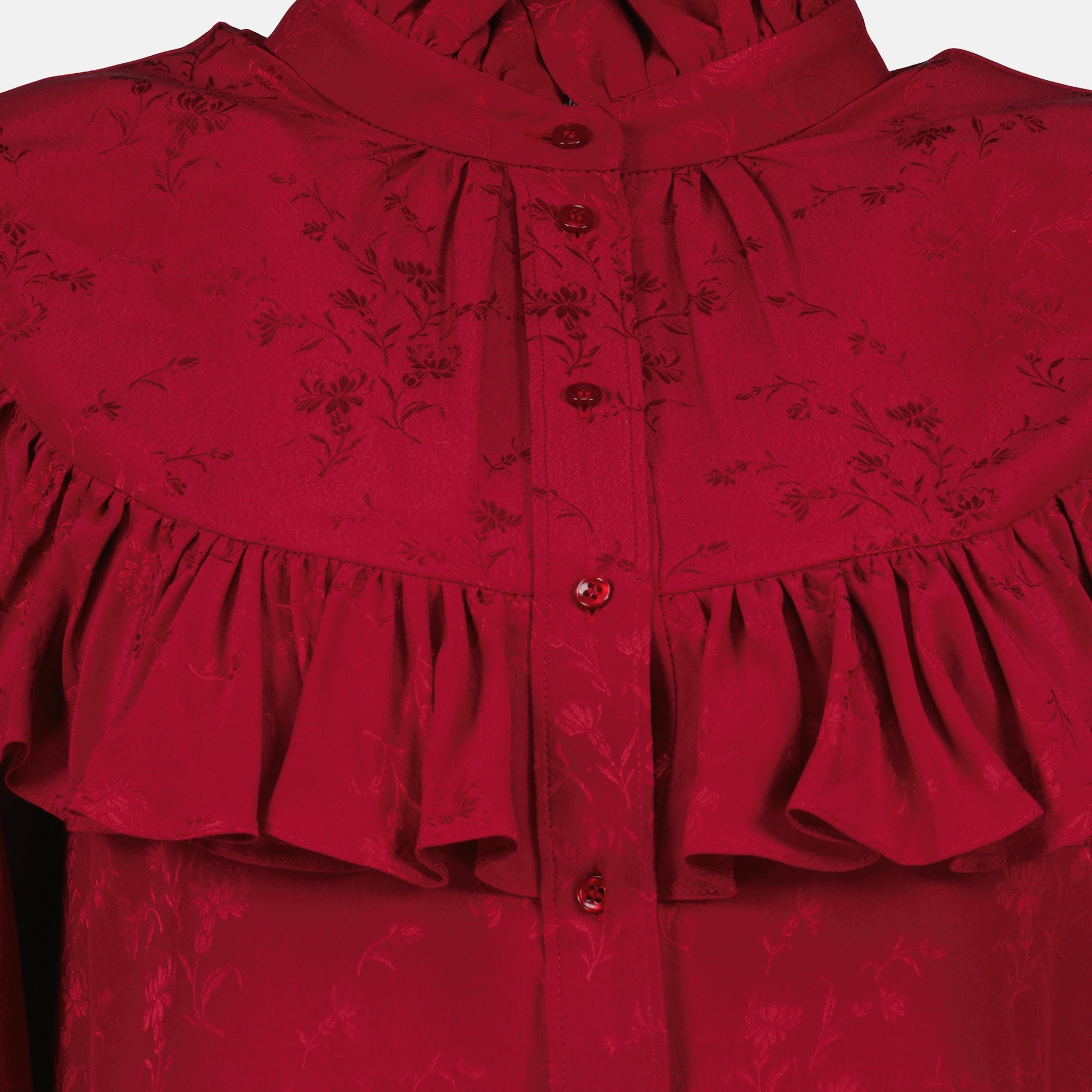 Immagine della blusa in seta del marchio Saint Laurent per donna - Stagione Autunno-Inverno 2025 - Vista dettagliata_1