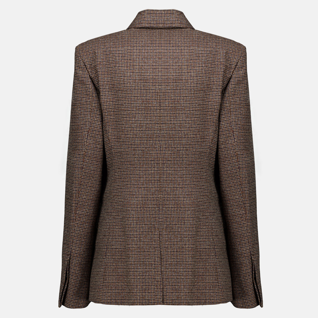 Vestes Hahnentritt-Wollblazer Ami PARIS Marron Femme