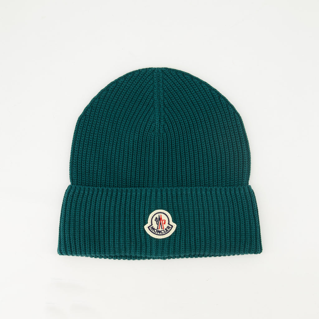 Chapeaux, casquettes et bonnets Bonnet en maille verte Moncler Vert Homme