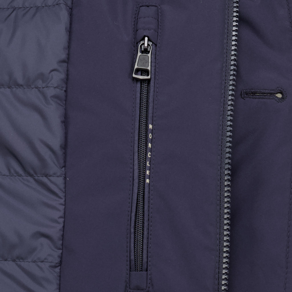 Manteaux Evrine Navy Blue Quilted Parka Moncler Bleu foncé Homme