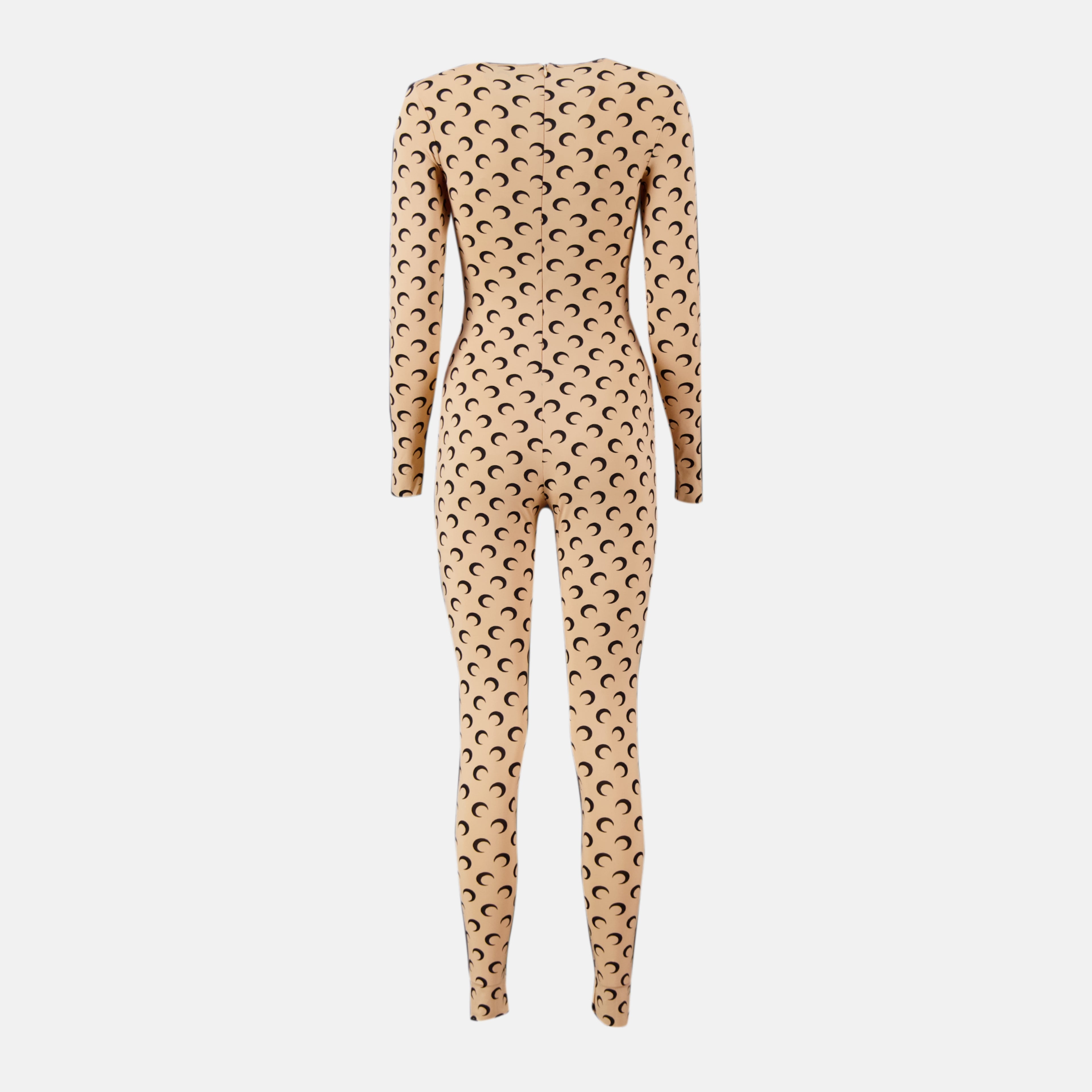 Image de l'article Combinaison longue Jersey Moon beige de la marque Marine Serre pour Femme - Saison Automne-Hiver 2025 - Vue de Dos