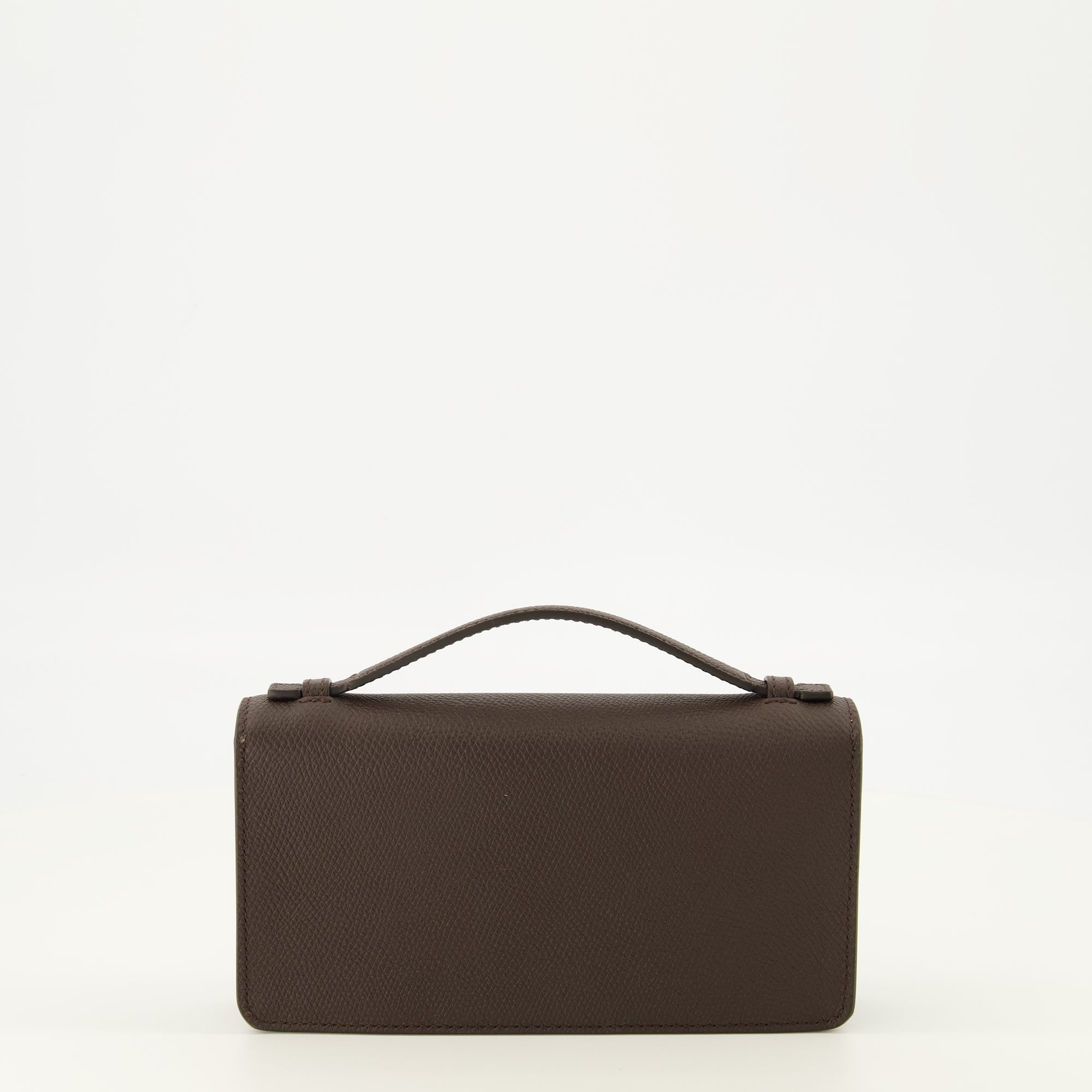 Petite maroquinerie ブラウンレザーのVLogoチェーンウォレット Valentino Garavani Marron Femme