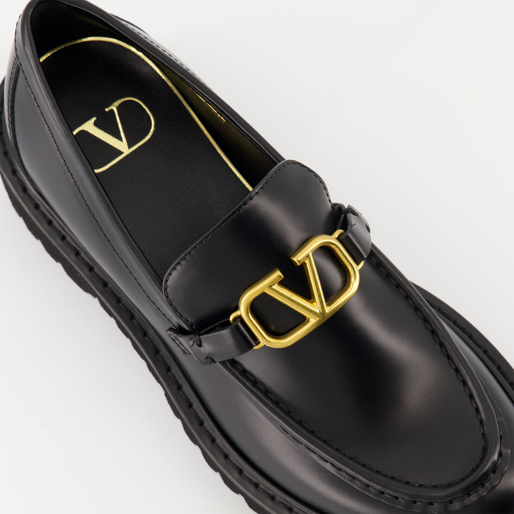 Mocassins VLogo Loafers Valentino Garavani Noir Femme