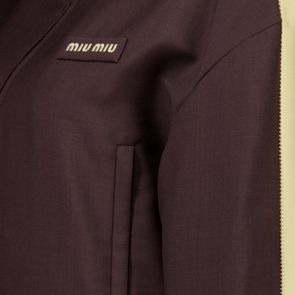 Vestes Blouson en mohair de chevreau marron Miu Miu Marron Femme