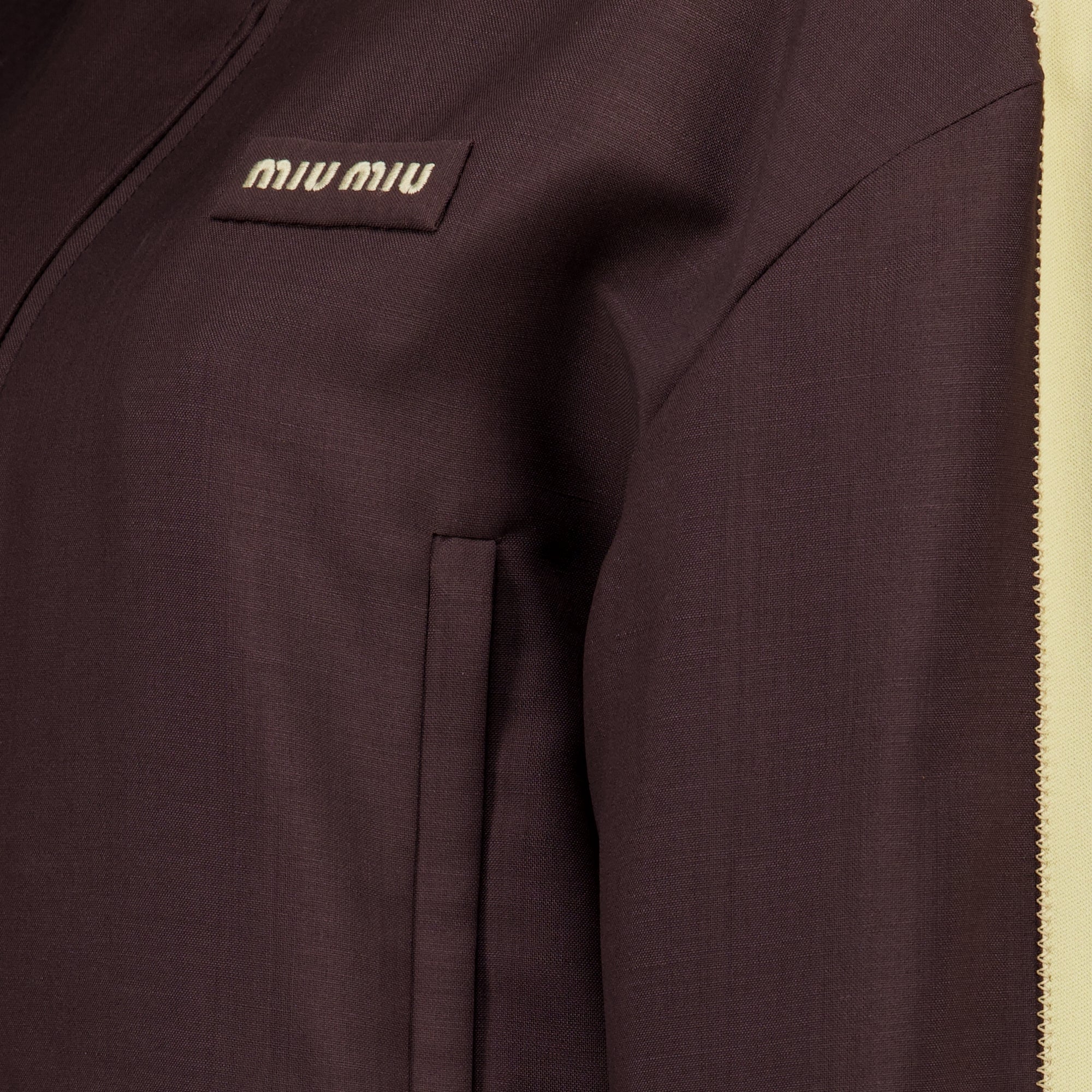 Vestes Casaco de Mohair Kid Castanho Miu Miu Marron Femme