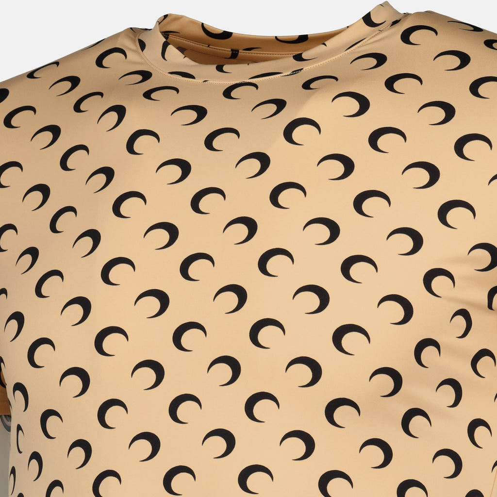 Image de l'article Haut Jersey Moon beige de la marque Marine Serre pour Unisex - Saison Automne-Hiver 2025 - Vue détaillée_1
