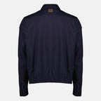 Vestes Veste zippée en laine bleu marine Dior Bleu foncé Homme