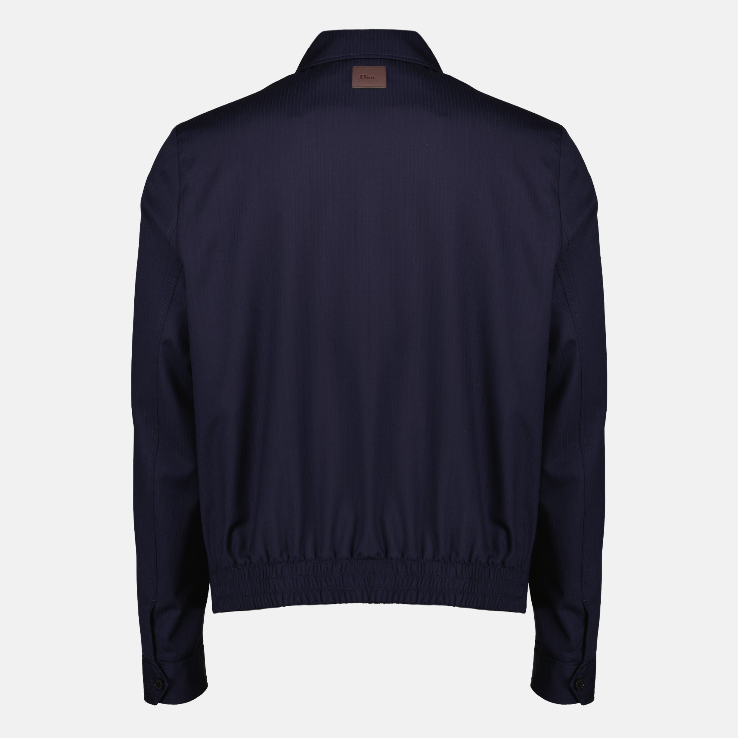 Vestes Casaco Azul Marinho em Lã com Fecho Zipper Dior Bleu foncé Homme
