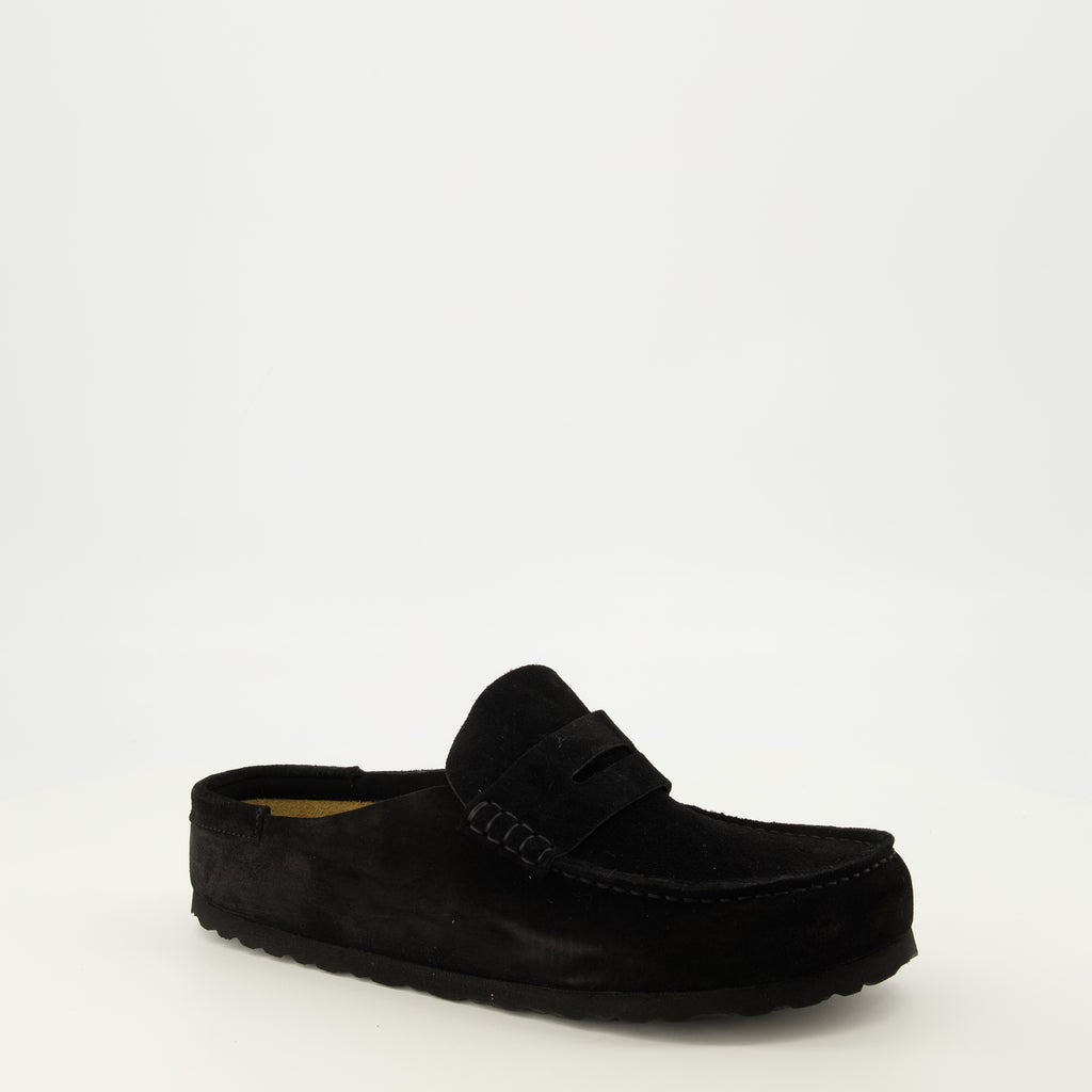 Chaussures ouvertes 나폴리 랩 블랙 뮬 Birkenstock Noir Unisexe