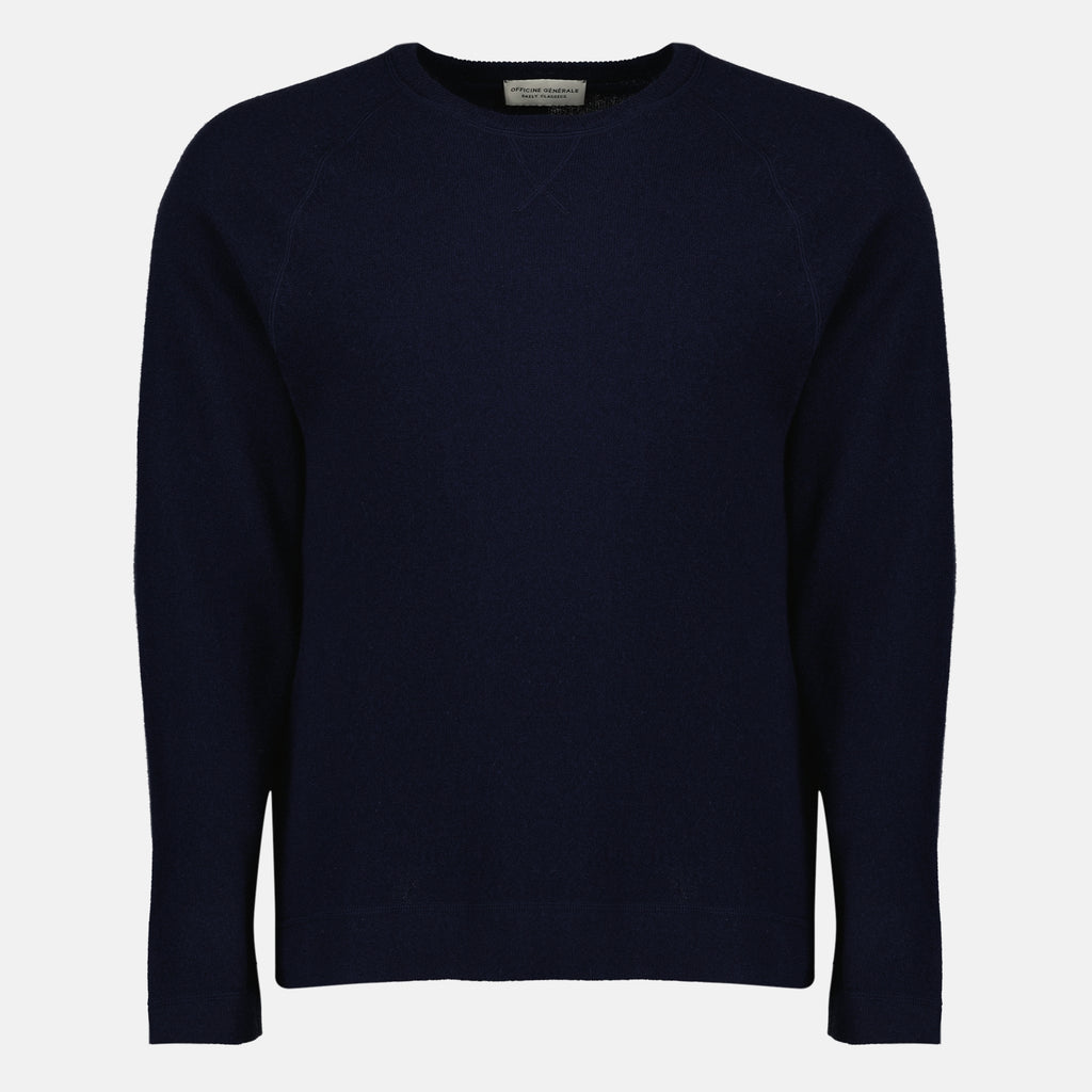 Maille Pull en cachemire bleu marine Officine Générale Bleu foncé Unisexe