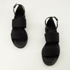 Image de l'article Sandales noir en cuir de la marque Max Mara pour Femme - Saison Printemps-Été 2026 - Vue de dessus paire de chaussure