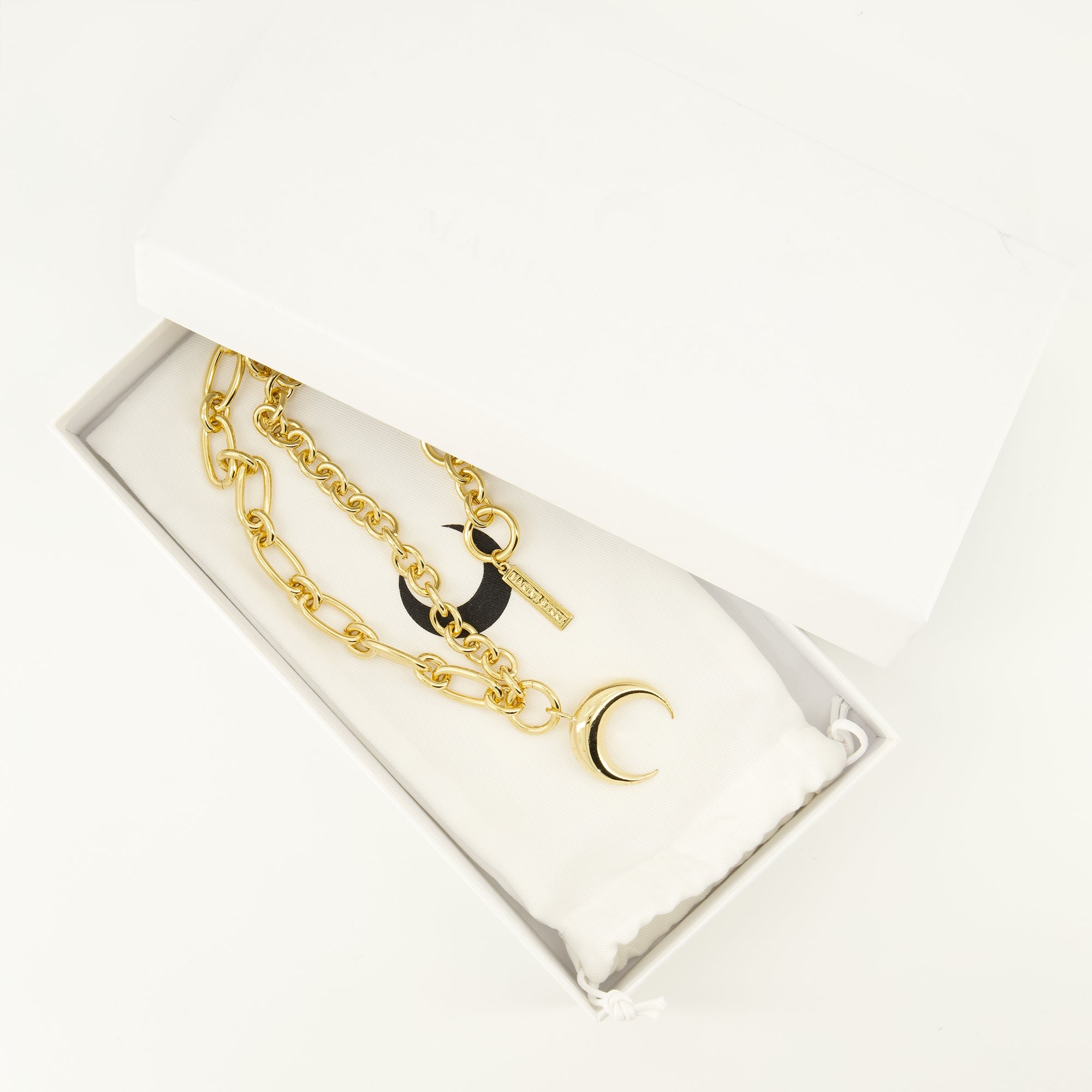 Bijoux Collana Luna Dorata Marine Serre Doré Unisexe
