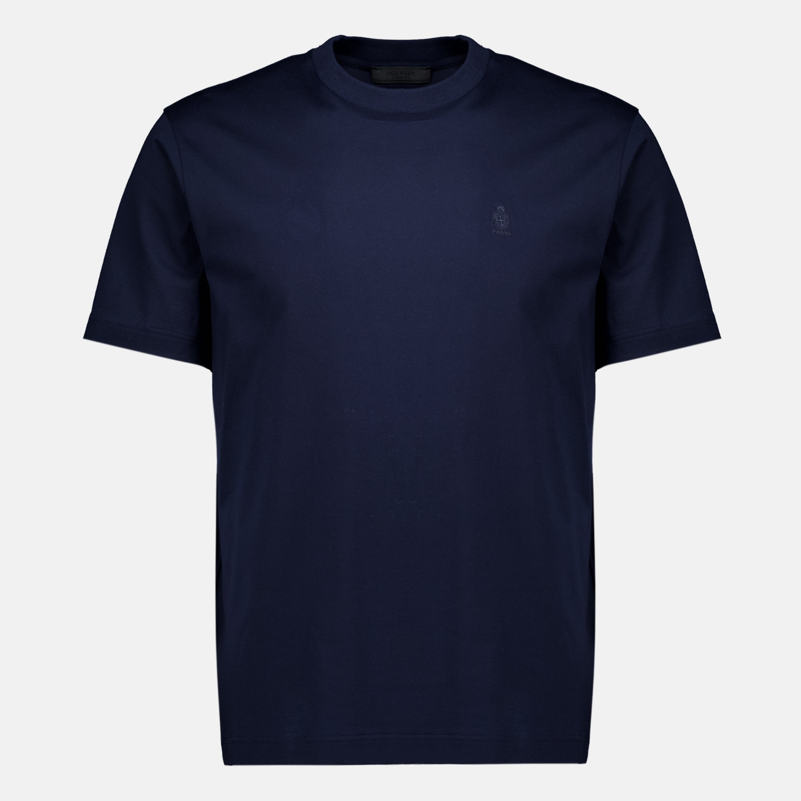 T-shirts T-shirt brodé bleu marine Prada Bleu foncé Homme