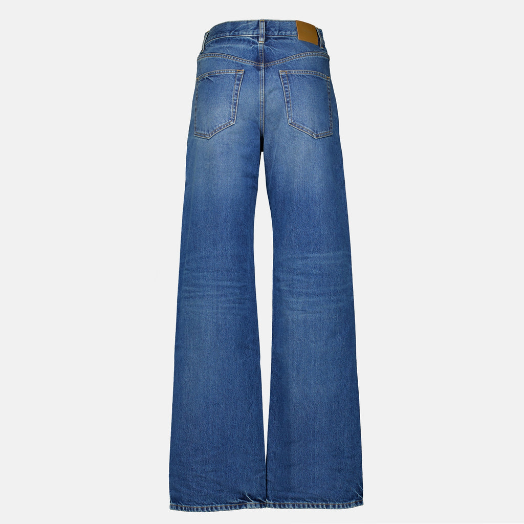 Pantalons 90er Baggy Jeans in Blauem Denim Saint Laurent Bleu Femme
