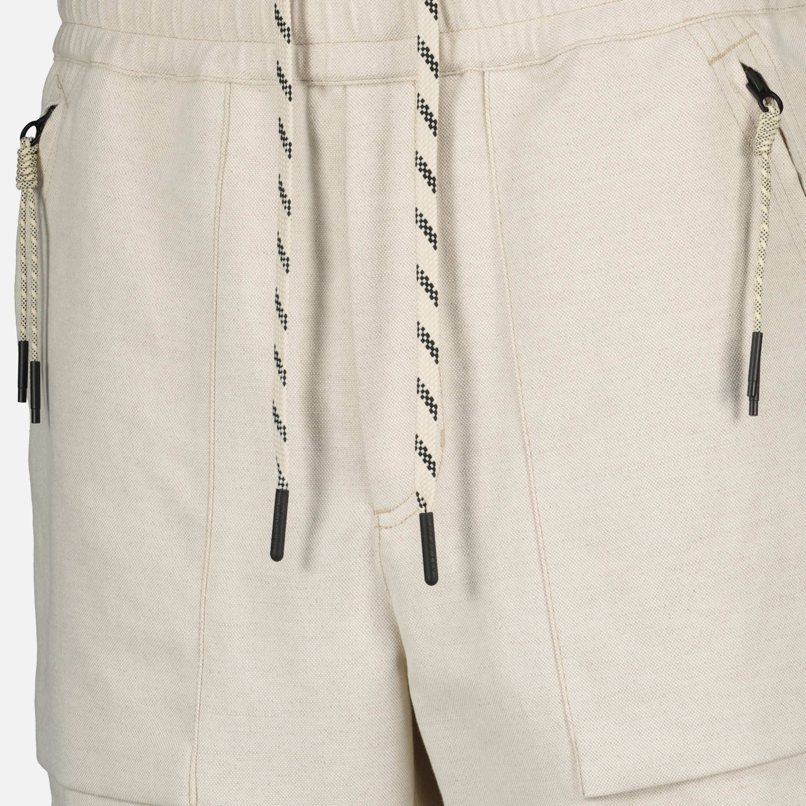 Shorts Short en coton et lin beige Moncler Grenoble Beige Homme