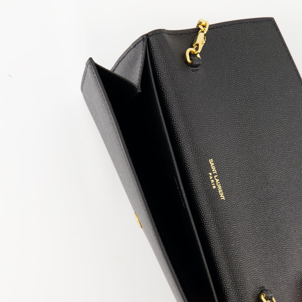 Bolsos bandolera Uptown Chain Pouch Saint Laurent Negro Femme