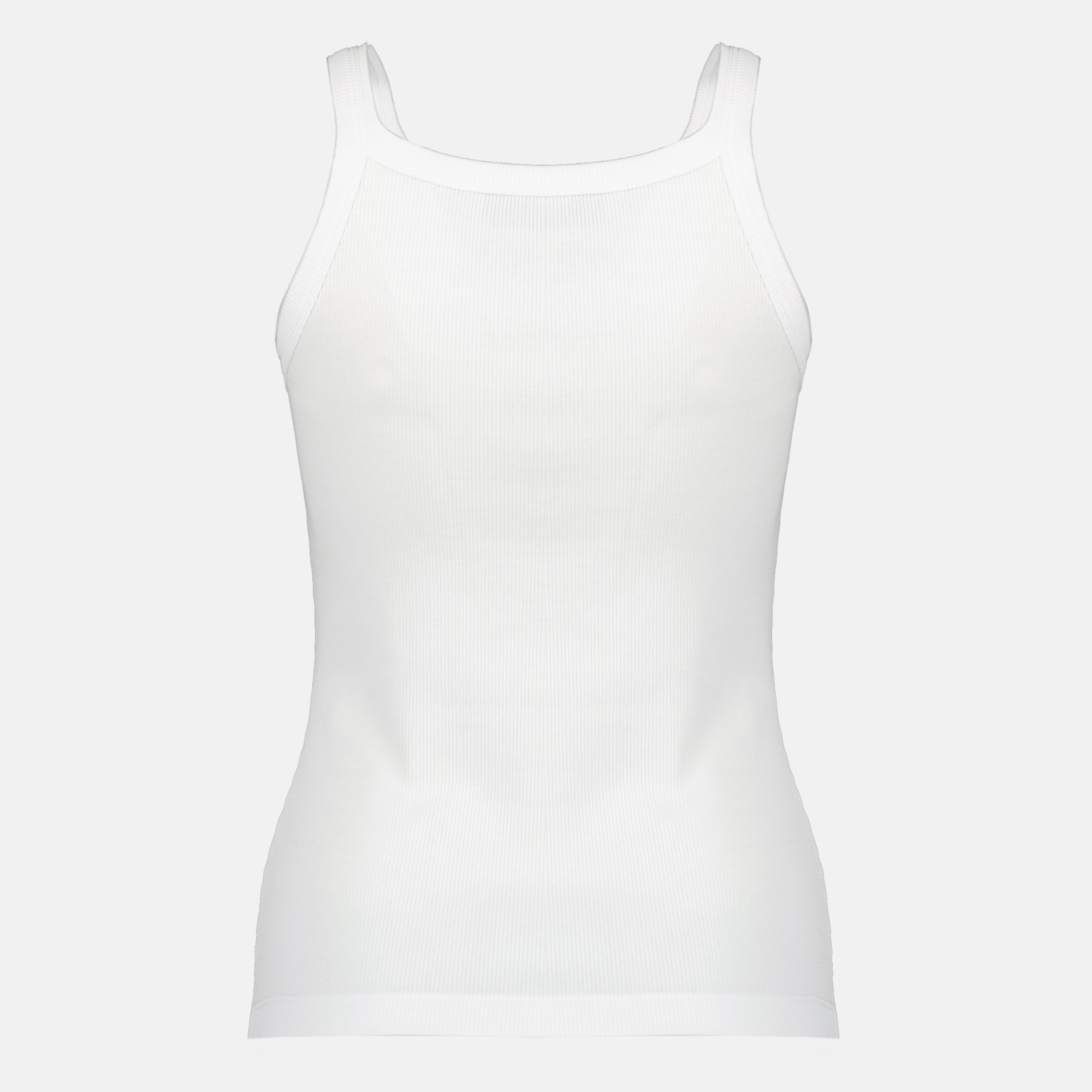 Tops 화이트 코튼 탱크톱 Fendi Blanc Femme